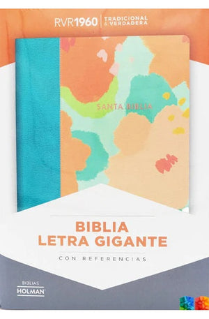 Biblia RVR 1960 Letra Gigante Floral Símil Piel