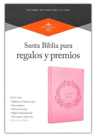 Image of Biblia RVR 1960 Premios y Regalos Rosa Símil Piel