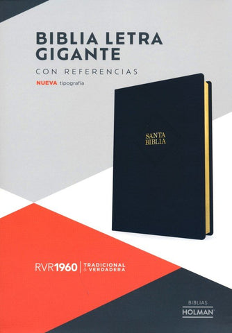 Image of Biblia RVR 1960 Letra Gigante Negro Piel