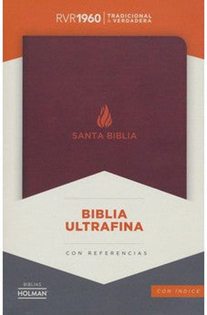 Biblia RVR 1960 Ultrafina Marrón Piel Fabricada con Índice
