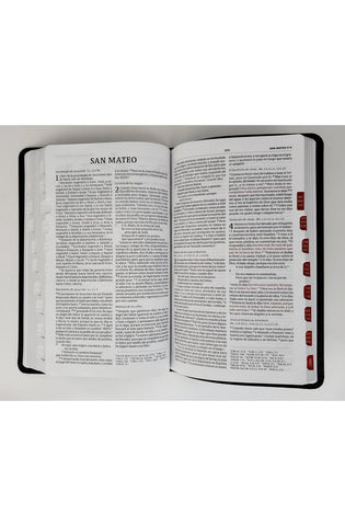 Image of Biblia RVR 1960 Ultrafina Negro Piel Fabricada con Índice