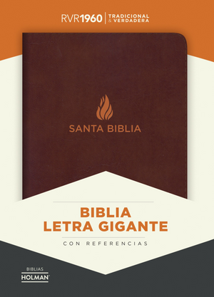 Biblia RVR 1960 Letra Gigante Piel Fabricada Marrón