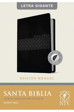 Image of Biblia NTV Letra Gigante Tamaño Manual Piel Negro con Índice