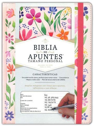 Image of Biblia RVR 1960 de Apuntes Tamaño Manual Floreada Tela Impresa