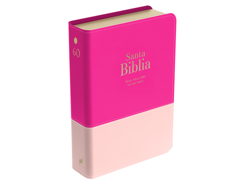 Image of Biblia RVR 1960 Letra Súper Gigante Símil Piel Duotone Rubor Frambuesa