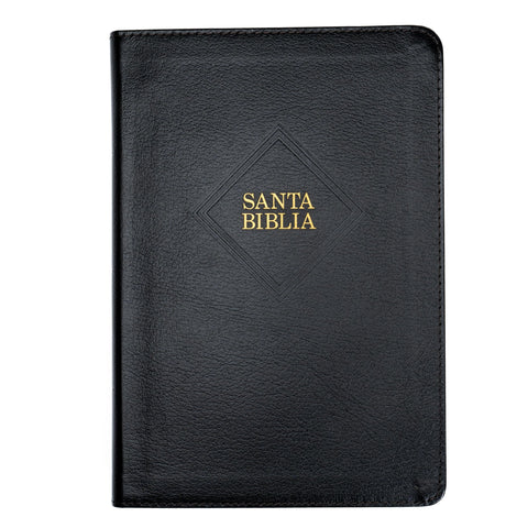 Image of Biblia RVR 1960 Letra Gigante Negro Piel con Índice