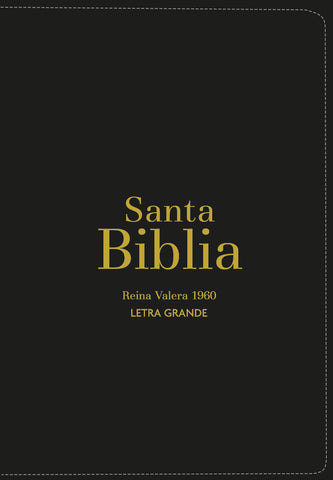 Image of BIBLIA RVR 1960 LETRA GRANDE TAMANO MANUAL SIMIL PIEL NEGRO CON CIERRE E INDICE