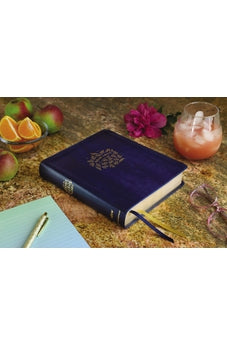 Image of NIV, Radiant Virtues Bible: A Beautiful Word Collection, Leathersoft, Navy, Red Letter, Thumb Indexed, Comfort Print: Explore the virtues of faith, hope, and love