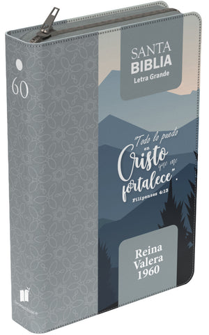 Image of Biblia RVR 1960 Letra Grande Tamaño Manual Filipenses 4:13 con Cierre e Índice