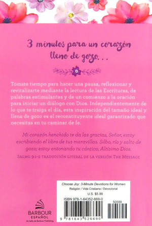 Escoge el Gozo: Devocionales de 3 Minutos para Mujeres