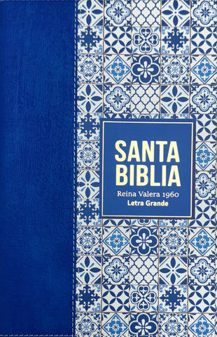 Image of Biblia RVR 1960 Letra Grande Tamaño Manual Símil Piel Azul Claro