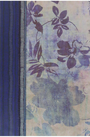 Image of Biblia RVR 1960 de Estudio para Mujer Azul Floreado Tela Impresa con Índice