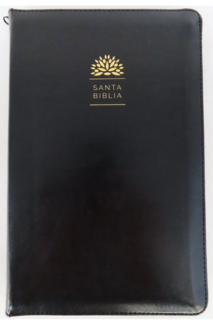 Biblia RVR 1960 Letra Grande Tamaño Manual Negro con Cierre