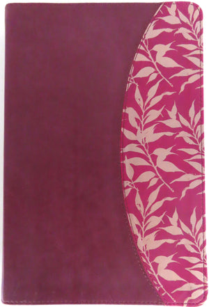 Biblia RVR 1960 de Estudio para Mujer Vinotinto Fucsia Símil Piel con Índice