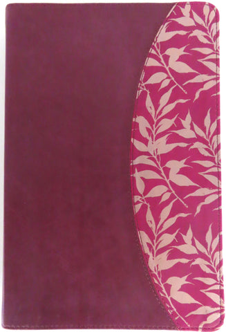 Image of Biblia RVR 1960 de Estudio para Mujer Vinotinto Fucsia Símil Piel con Índice