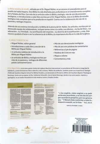 Image of Biblia RVR 1960 de Estudio Temática Miguel Nuñez Símil Piel Negro