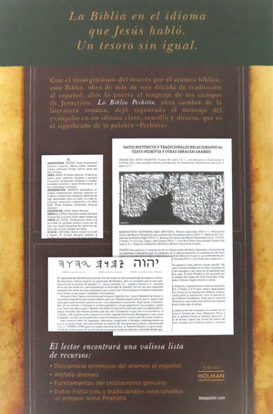 Biblia Peshitta Símil Piel Caoba Duotono con Índice