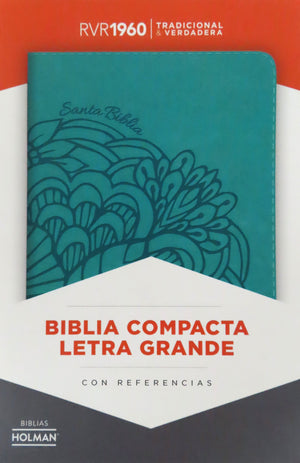 Biblia RVR 1960 Compacta Símil Piel Aqua