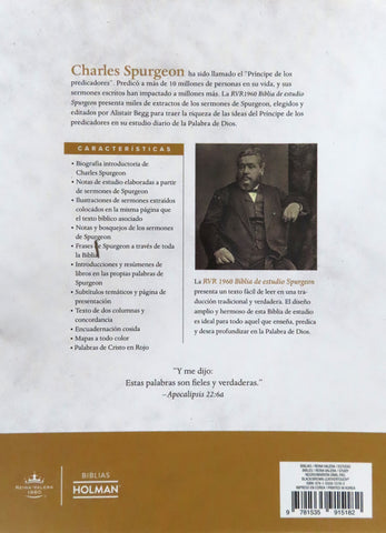 Image of Biblia RVR 1960 de Estudio Spurgeon Duotono Marrón Símil Piel