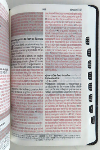 Image of Biblia RVR 1960 de Promesas Tamaño Manual Edición Negro Imitación Piel con Índice