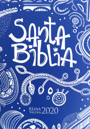 Biblia RVR 2020 Compacta Azul y Blanco Rústica