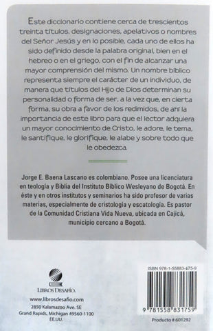 Image of Diccionario de los Nombres de Cristo