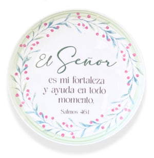 Platos Decorativos Diseños 2026 "El Señor es mi Fortaleza"