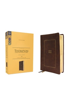 Image of KJV, Thompson Chain-Reference Bible, Large Print, Leathersoft, Brown, Red Letter, Comfort Print