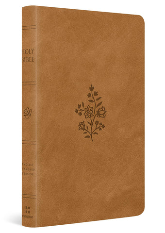 Image of ESV PREMIUM GIFT BIBLE (TRUTONE, NUBUCK CARAMEL, WILDFLOWER DESIGN)