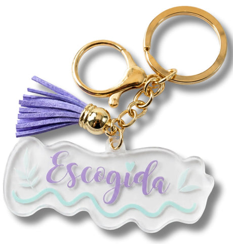 Image of Llavero Acrílico con Tassel Escogida