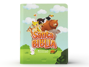 Biblia RVR 1960 Bolsillo para Niños Selva Vinilo con Cierre