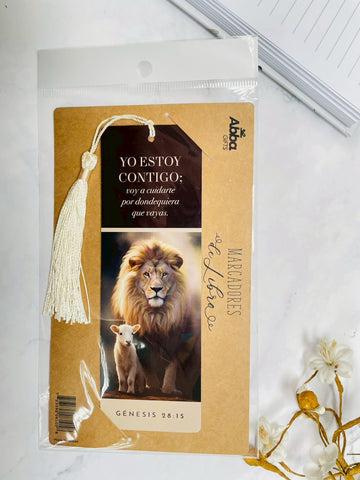 Image of Marcador de Libro con Tassel. Yo Estoy Contigo León