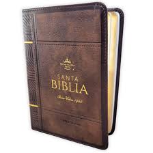 Biblia RVR 1960 Letra Grande Tamaño Manual Neoclassic Café Oscuro Símil Piel