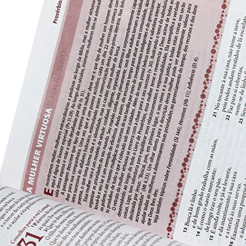 Image of BIBLIA EM PORTUGUES RA067BMRA2 TAPA CUERO RECONSTITUIDO IMPRESION TULIPAN