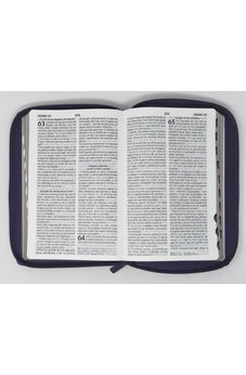Image of Biblia RVR 1960 Letra Grande Tamaño Manual Lila con Cierre con Índice