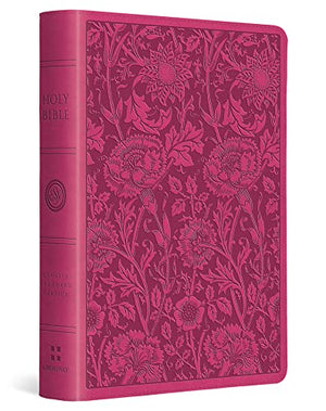ESV LARGE PRINT COMPACT BIBLE (TRUTONE BERRY, FLORAL DESIGN)