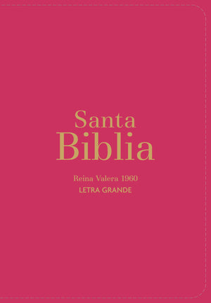 Biblia RVR 1960 Compacta Letra Grande 11 puntos Símil Piel Fucsia
