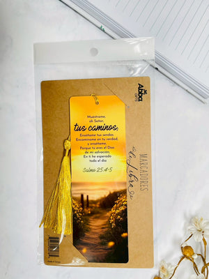Marcador de Libro con Tassel. Muéstrame tus Caminos