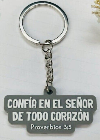 Image of Llavero Caucho. Confía en el Señor de Todo Corazón