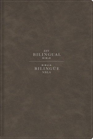 Biblia ESV/NBLA Bilingüe Piel Gris