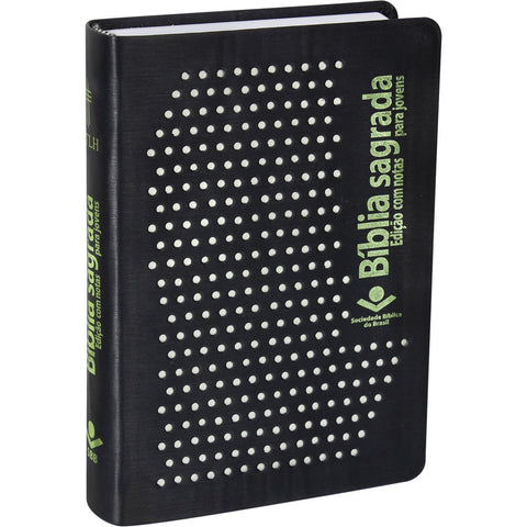 Image of BIBLIA EM PORTUGUES NTLH045BJ TAPA IMITACION CUERO NEGRO PERFORADO FOSFORESCENTE