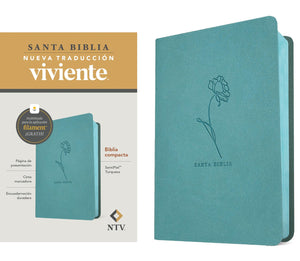 Biblia NTV Compacta con Filament Símil Piel Turquesa