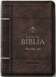 Biblia RVR 1960 Letra Grande Tamaño Manual Neoclassic Café Oscuro Símil Piel