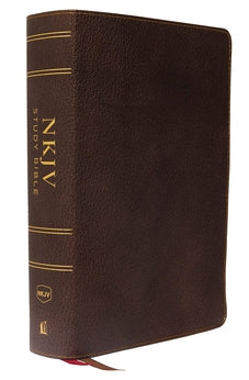 NKJV Study Bible, Premium Calfskin Leather, Brown, Full-Color, Thumb Indexed, Comfort Print: The Complete Resource for Studying God’s Word