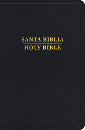Biblia RVR 1960 KJV Bilingüe Tamaño Personal Negro Símil Piel