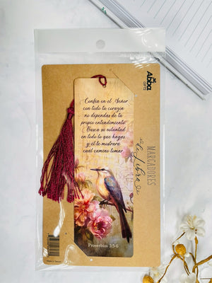 Marcador de Libro con Tassel. Confía en el Señor