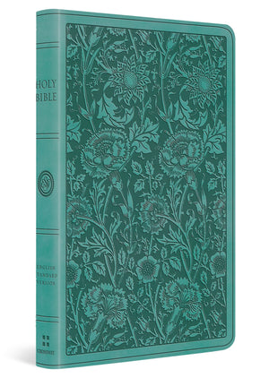 ESV PREMIUM GIFT BIBLE (TRUTONE, TEAL, FLORAL DESIGN)