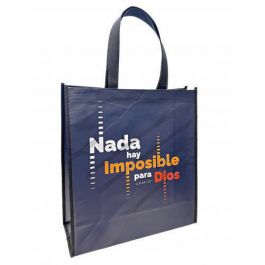 Bolsa Tote Bag Grande A Todo Color Nada es Imposible Para Dios