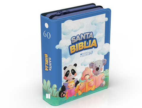 Image of BIBLIA RVR 1960 BOLSILLO PARA NINOS MUNECOS VINILO CON CIERRE