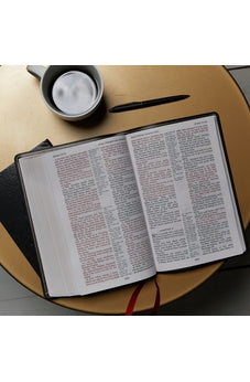 KJV Holy Bible, Giant Print Center-Column Reference Bible, Brown Leathersoft, 53,000 Cross References, Red Letter, Comfort Print: King James Version